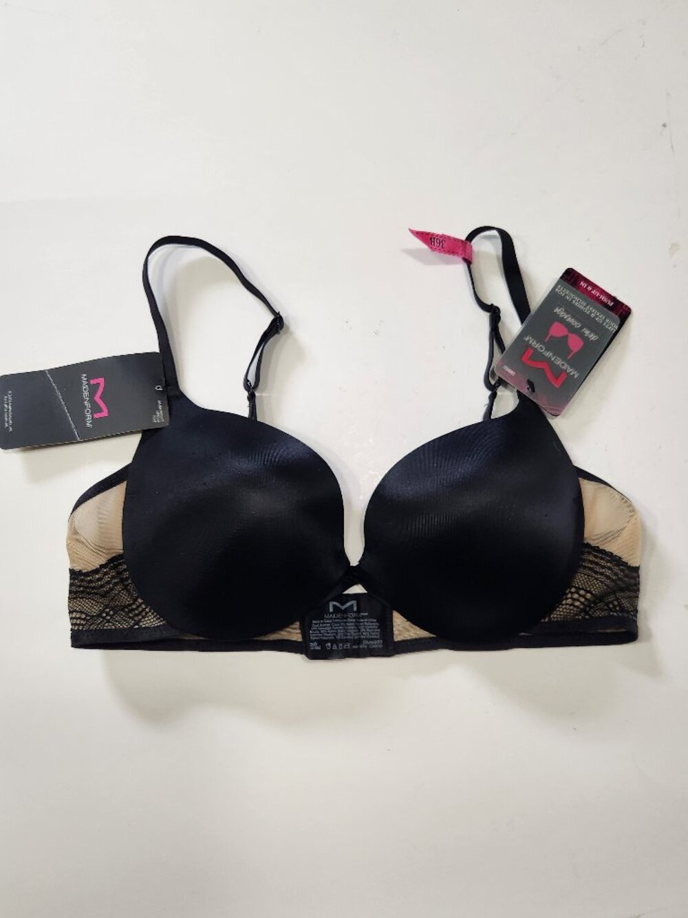 NWT Maidenform Demi Coverage Wonderbra Push up & In  SIZE 36B